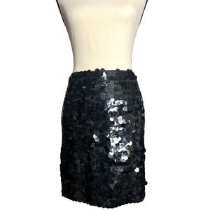 EXPRESS BLACK MINI SEQUIN SKIRT